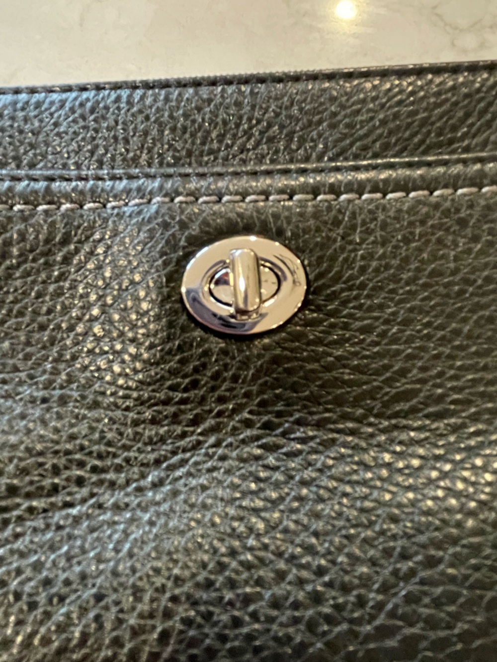 Coach Black Leather Wristlet - Picture 5 of 7